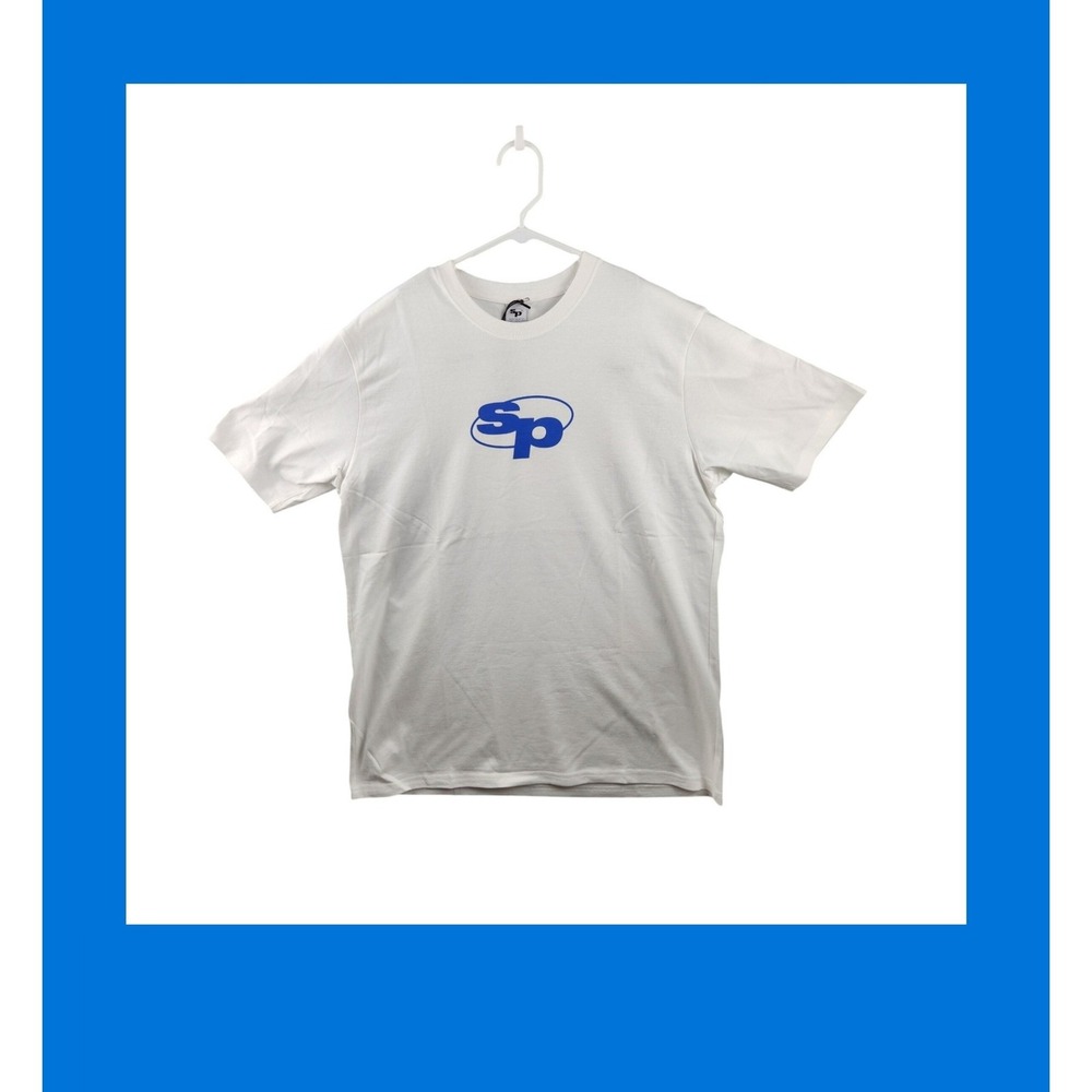 NWT Seoul Projects SP Men's Sport Tee White Blue Graphic Logo XL - Picture 2 of 10